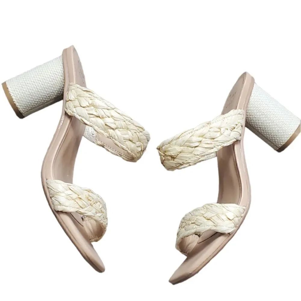 NWOB A New Day Straw Slide Sandals